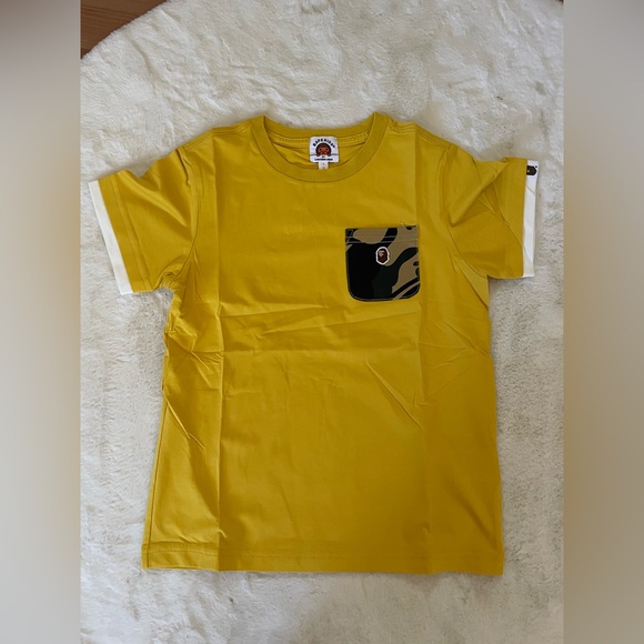 Bape Kids Tee with Camouflage Pocket - Picture 1 of 7